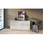 Beige Places of Style Sideboards Hochglanz lackiert Breite 150-200cm, Höhe 50-100cm, Tiefe 0-50cm 