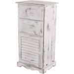 Weiße Shabby Chic Mendler Kleinmöbel aus Holz mit Schublade Breite 0-50cm, Höhe 50-100cm, Tiefe 0-50cm 