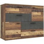 Dunkelgraue Vintage Forte Sideboards aus Holz mit Schublade Breite 100-150cm, Höhe 50-100cm, Tiefe 0-50cm 