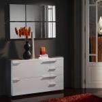 Weiße Moderne Furnitara Garderoben Sets & Kompaktgarderoben lackiert aus MDF Breite 100-150cm, Höhe 100-150cm, Tiefe 0-50cm 2-teilig 