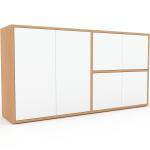 Kommode Weiß - Design-Lowboard: Türen in Weiß - Hochwertige Materialien - 152 x 80 x 35 cm, Selbst zusammenstellen