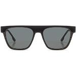 Schwarze Komono Quadratische Kunststoffsonnenbrillen für Herren 