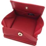 Rote Elegante Wiener Schachteln aus Leder mit RFID-Schutz für Damen 