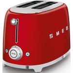 Rote Retro smeg Toaster aus Edelstahl 