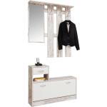 Weiße Moderne Garderoben Sets & Kompaktgarderoben aus Eiche Breite 100-150cm, Höhe 100-150cm, Tiefe 0-50cm 