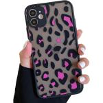 Pinke Animal-Print iPhone 13 Pro Hüllen Art: Bumper Cases Matt aus Silikon stoßfest für Damen 