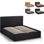Schwarze Betten mit Bettkasten aus Holz mit Stauraum 120x190 