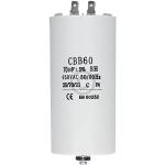 Kondensator 70µF 450V universal kompatibel mit mit Steckfahnen Befestigungsschraube CBB60