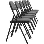 Schwarze Pro.Tec Gartenstühle Metall aus Polyrattan klappbar 6-teilig 