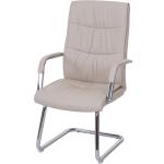 Cremefarbene Moderne Konferenzstühle & Besucherstühle aus Kunstleder mit Armlehne Breite 0-50cm, Höhe 50-100cm 