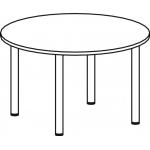 Silberne Moderne Geramöbel Runde Konferenztische  Breite 100-150cm, Höhe 100-150cm, Tiefe 0-50cm 