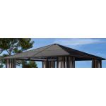 Anthrazitfarbene Pavillondächer aus Polycarbonat 3x3 