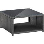 Graue Quadratische Lounge Tische ausziehbar Breite 50-100cm, Höhe 0-50cm, Tiefe 50-100cm 