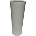 Weiße 70 cm Runde Bodenvasen & Vasen für Pampasgras glänzend aus Keramik 
