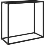Schwarze Moderne vidaXL Konsolentische aus Glas Breite 0-50cm, Höhe 50-100cm, Tiefe 50-100cm 