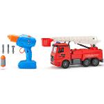 Konstruktionsspielzeug AKKU Montage-Feuerwehrauto mit Fernbedienung rot/weiß