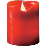 Rote 10 cm Konstsmide Runde LED Kerzen mit beweglicher Flamme 