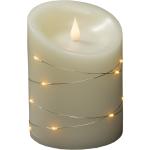 Cremefarbene Romantische 10 cm Runde LED Kerzen mit beweglicher Flamme 