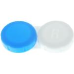 Hellblaue Kontaktlinsenbehälter 
