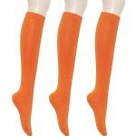 Orange Damenkniestrümpfe aus Baumwolle Größe 39 