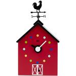 KOOKOO RedBarn (klein), Bauernhaus Uhr mit 12 Tierstimmen, einem Hahn und Einer drehenden Wetterfahne