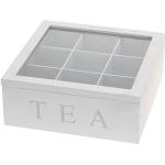 Weiße Teeboxen aus Holz 