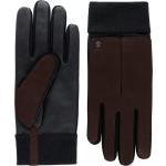 Dunkelbraune Touchscreen-Handschuhe mit Kopenhagen-Motiv für Herren Größe 7.5 für den für den Winter 
