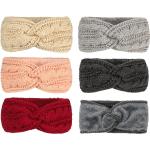 Rosa Strick-Stirnbänder aus Wolle für Damen Einheitsgröße für den für den Winter 