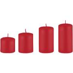 Rote 12 cm Kopschitz Kerzen Runde Adventskerzen tropffrei 4-teilig 
