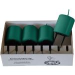 Dunkelgrüne Kopschitz Kerzen Runde Adventskerzen aus Kunststoff tropffrei 4-teilig 