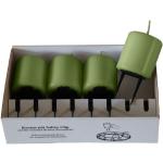 Grüne Kopschitz Kerzen Runde Adventskerzen aus Kunststoff tropffrei 4-teilig 