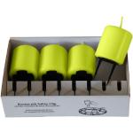 Limettengrüne Kopschitz Kerzen Runde Adventskerzen aus Kunststoff tropffrei 4-teilig 