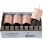 Rosa Kopschitz Kerzen Runde Adventskerzen aus Kunststoff tropffrei 4-teilig 