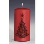 Rote Kopschitz Kerzen Weihnachtskerzen tropffrei 4-teilig 