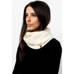 Cremefarbene Vegane Nachhaltige Schlauchschals & Loop-Schals aus Wolle für Damen 