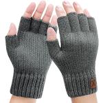 Graue Fingerlose Handschuhe & Halbfinger-Handschuhe für Herren 