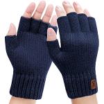 Reduzierte Marineblaue Fingerlose Handschuhe & Halbfinger-Handschuhe für Herren Einheitsgröße für den für den Herbst 