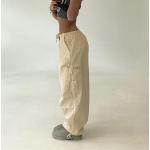 Braune Streetwear Freizeithosen aus Polyester für Damen Größe L für den für den Sommer 
