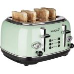 Mintgrüne Retro Korona Toaster mit Brötchenaufsatz 