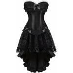 Schwarze Burlesque Corsagenkleider aus Spitze für Damen Größe 5 XL 