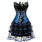 Blaue Pfau-Kostüme aus Polyester für Damen Größe XXL 