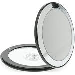 Silberne kosmetex Runde Taschenspiegel vergrößernd 