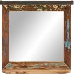 Braune Boho Spiegel aus Holz vergrößernd 