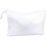 Weiße Kosmetiktaschen mit Reißverschluss aus Baumwolle gepolstert für Herren 
