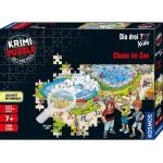 Kosmos Puzzle »Krimipuzzle Die drei ??? Kids Chaos im Zoo«, 150 Puzzleteile, leuchtet im Dunkeln, Made in Germany, bunt