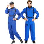 Blaue Buttinette Astronauten-Kostüme für Herren Größe M 