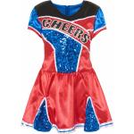 Rote Cheerleader-Kostüme mit Pailletten für Damen Größe S 