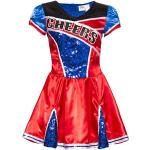Rote Cheerleader-Kostüme mit Pailletten für Damen Größe M 