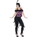 Pinke Charleston-Kostüme & 20er Jahre Kostüme mit Pailletten für Damen Größe M 