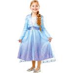 Hellblaue Die Eiskönigin - völlig unverfroren Elsa Faschingskostüme & Karnevalskostüme mit Pailletten aus Polyester für Kinder Größe 134 